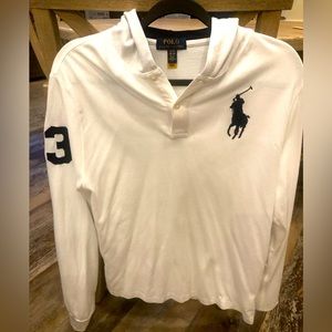 Boys Polo Ralph Lauren Hooded long sleeve. Size Xlg 18-20